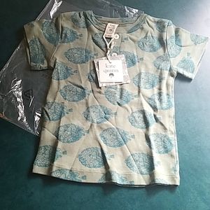 NWT Kate Quinn Boys Basic Henley Tee Puffer Fish Sage Green 18-24m 18 months